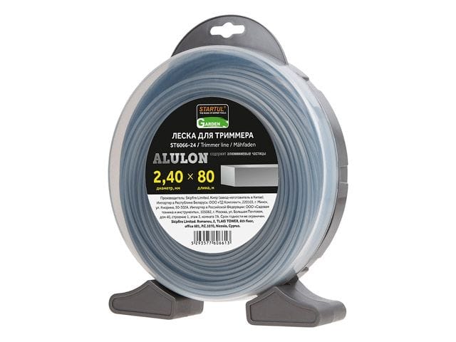 Леска ф 2.4 мм х 80 м квадратн. сеч. ALULON STARTUL GARDEN (содержит алюминиевые частицы) STARTUL Цена с НДС за 1 штуку