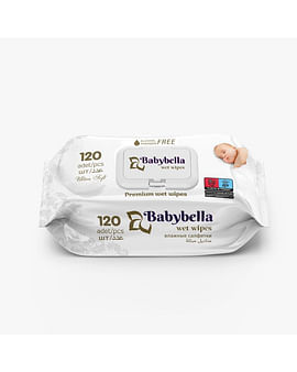 Салфетки влажные детские, 120 штук Babybella wet wipes Цена с НДС