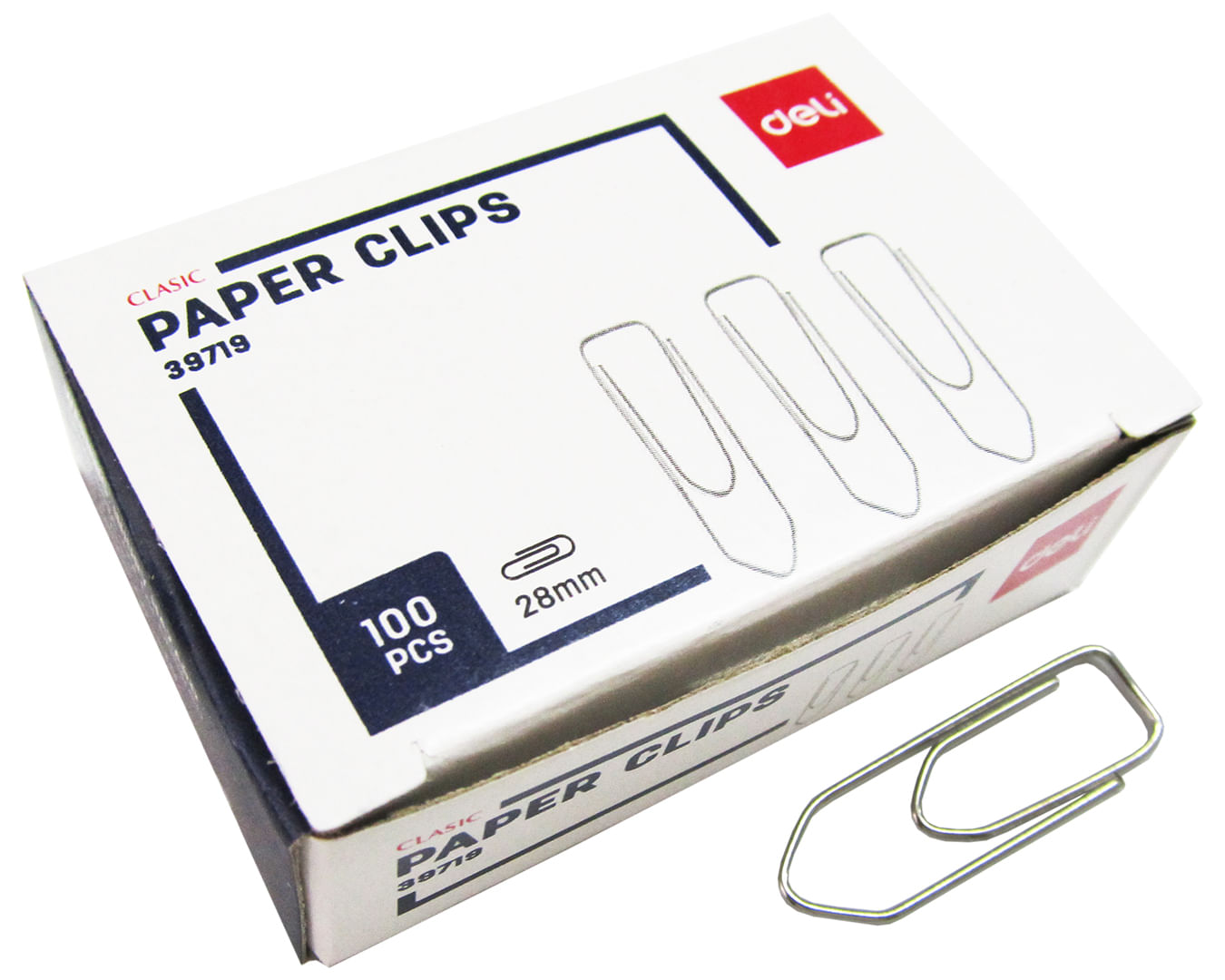 Скрепки 28мм 100шт никелирован. арт.Н1012., РФ Цена с НДС