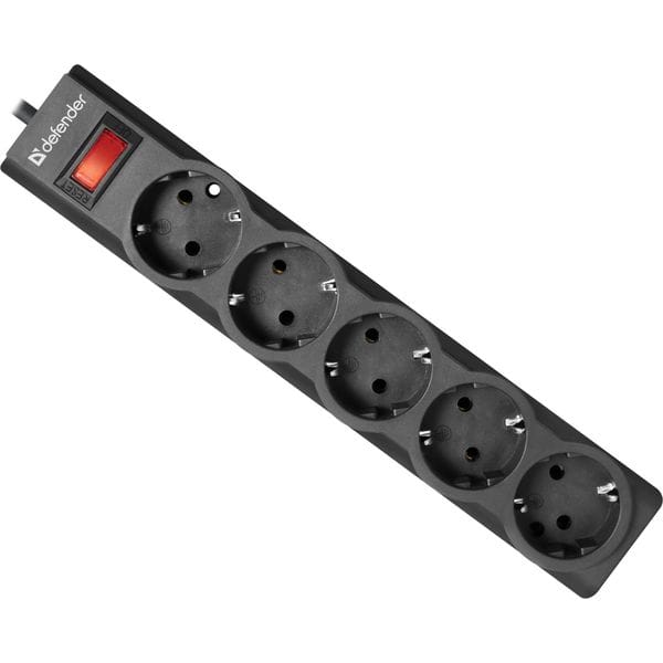 Сетевой удлинитель DEFENDER ES lagro, 5 роз, 5 метров, КИТАЙ Цена с НДС
