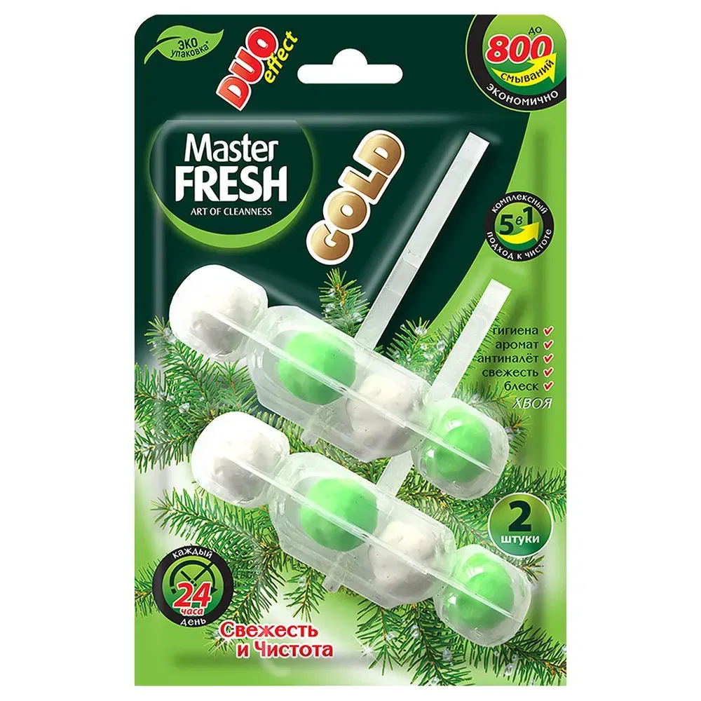 Ср-во для унитаза ПОДВЕСНОЙ БЛОК чистящий Master FRESH 5в1, РФ Цена с НДС