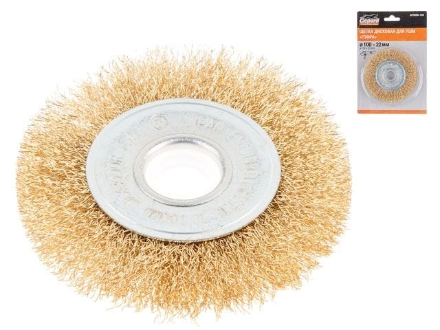Щетка дисковая гофр.100ммх22мм GEPARD (GP0896-100) GEPARD Цена с НДС за 1 штуку