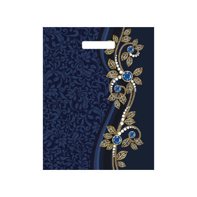 Пакет с вырубной усил. ручкой Три красные розы/Винтаж NEW 450*310*0,060 50шт/уп, РФ Цена с НДС