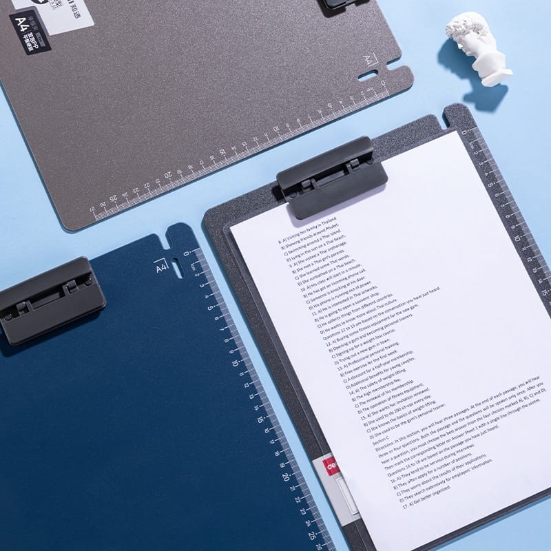 Планшет А4 с зажимом, DELI ТЕМНО-СЕРЫЙ, арт.Р64 Китай DELI Цена с НДС