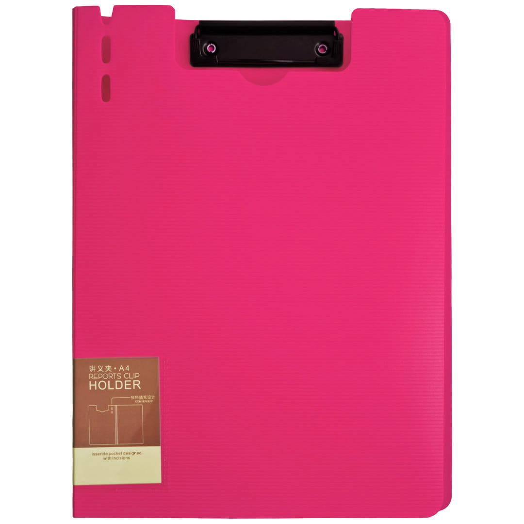 Планшет А4 с прижимом С КРЫШКОЙ РОЗОВЫЙ Hua Jie , арт.JW6708T, Китай Hua Jie Цена с НДС