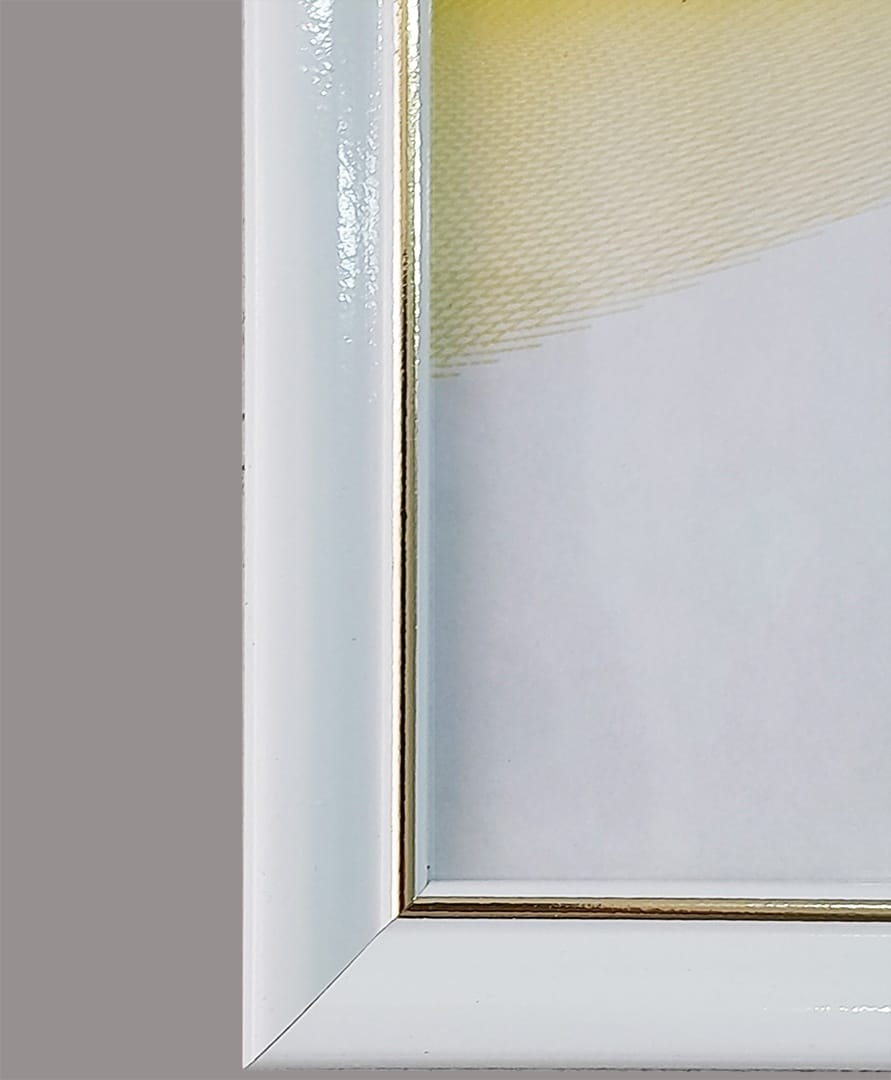 Фоторамка А4, под стеклом, БЕЛАЯ с ПОЗОЛОТОЙ, РФ Цена с НДС