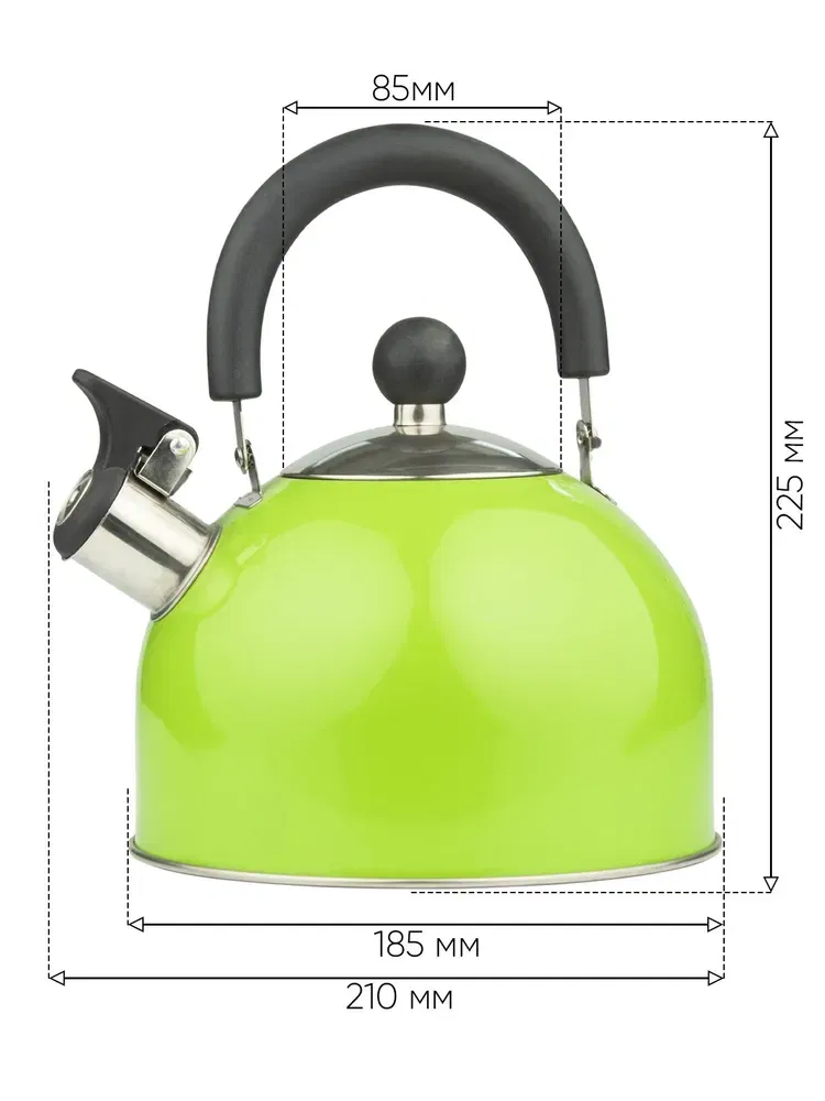 Чайник 1,8 л, со свистском, арт КТ-120G, салатовый, РФ Цена с НДС