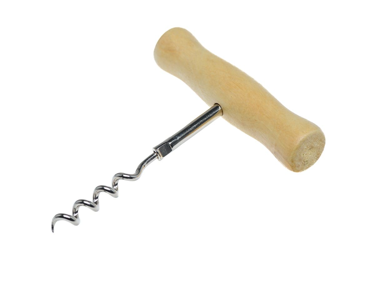 Штопор МЕТАЛЛИЧ. С ДЕРЕВЯННОЙ РУЧК. 11см, арт.AN57-1 Цена с НДС