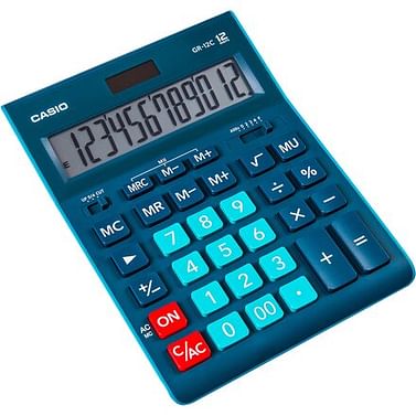 Калькулятор 12-разрядн. CASIO GR-12C-DG-W-EP, темно-зеленый CASIO Цена с НДС за 1 штуку