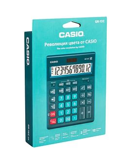 Калькулятор 12-разрядн. CASIO GR-12C-DG-W-EP, темно-зеленый CASIO Цена с НДС за 1 штуку