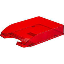 Лоток горизонтальный, прозрачный, КРАСНЫЙ Цена с НДС