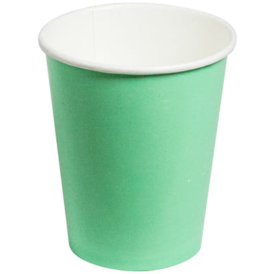 Стакан 300 мл бумажный однослойный мятный/ГОЛУБОЙ (50 шт/уп.),90-430, РФ Цена с НДС