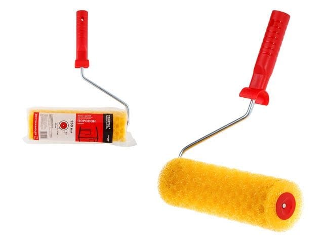 Ролик поролоновый "Горошек" 250мм с ручкой 8мм STARTUL PROFI (покраска стен и фасадов, поролон, грубая структура) Цена с НДС