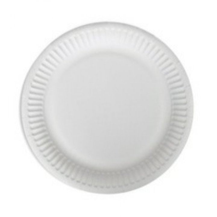 Тарелка 230мм КАРТОН одноразовая БЕЛАЯ (50 шт/уп.) Цена с НДС