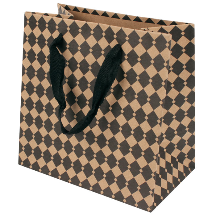 Пакет подарочный 20*20*11 см "Darvish" крафт с черным рис. , арт.DV-12542 Darvish Цена с НДС