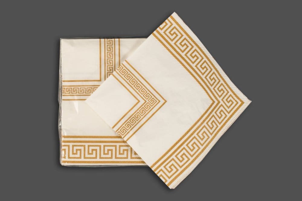 Салфетки бумажные сервировочные 3-слойные VIERO 20шт. (БЕЛЫЙ/ИЗУМРУД), РФ Viero Цена с НДС