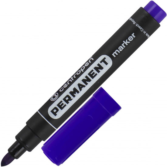 Маркер перман. СИНИЙ, толстый 2,5 мм, арт. 8566 0112, Чехия Centropen Цена с НДС