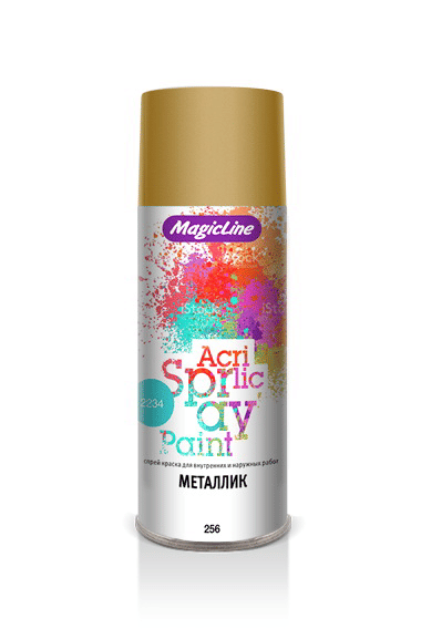 Краска акрил MAGICLINE, ЗОЛОТО, 265 г, RAL 260М, Китай MagicLine Цена с НДС