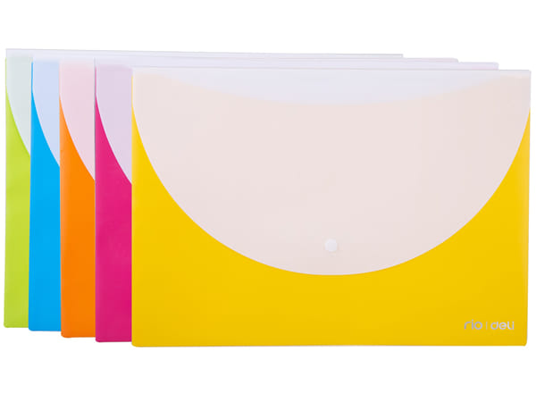 Папка-конверт на кнопке А4 НА 2 ОТДЕЛЕНИЯ, DELI, арт.38977 DELI Цена с НДС