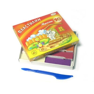 Пластилин 10 цв., МУЛЬТИКИ, арт.280017, РФ ГАММА Цена с НДС