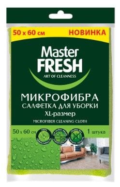 Салфетка ДЛЯ ПОЛА УНИВЕРСАЛЬНАЯ, 50*60, микрофибра (1 шт), MASTER FRESH, РФ MASTER FRESH Цена с НДС