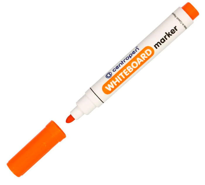 Маркер для белой доски, 2.5мм, оранжевый Centropen Цена с НДС