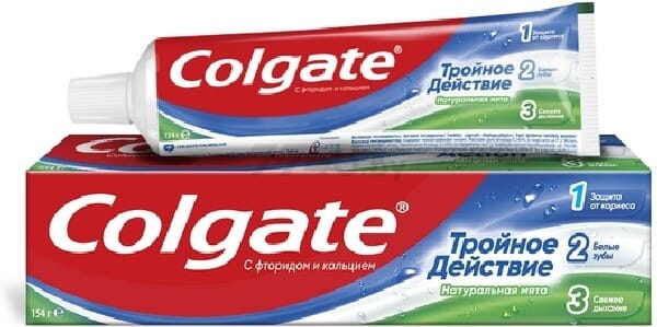 Зубная паста COLGATE ТРОЙНОЕ ДЕЙСТВИЕ 100 мл Цена с НДС за 1 штуку