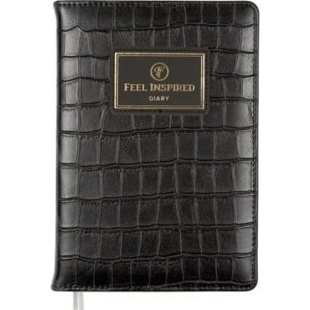 Ежедневник А5 145*205 мм, недатир. deVENTE Grande 320 стр, черный, крем. бумага, перф-я, 2 ляссе арт.2034935 Цена с НДС за 1 штуку