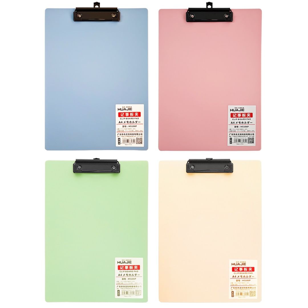 Планшет с прижимом A4, Hua Jie, арт H5106Р Цена с НДС за 1 штуку