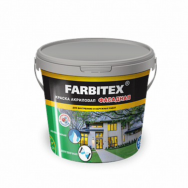 Краска акриловая фасадная (13.0 кг) FARBITEX Цена с НДС