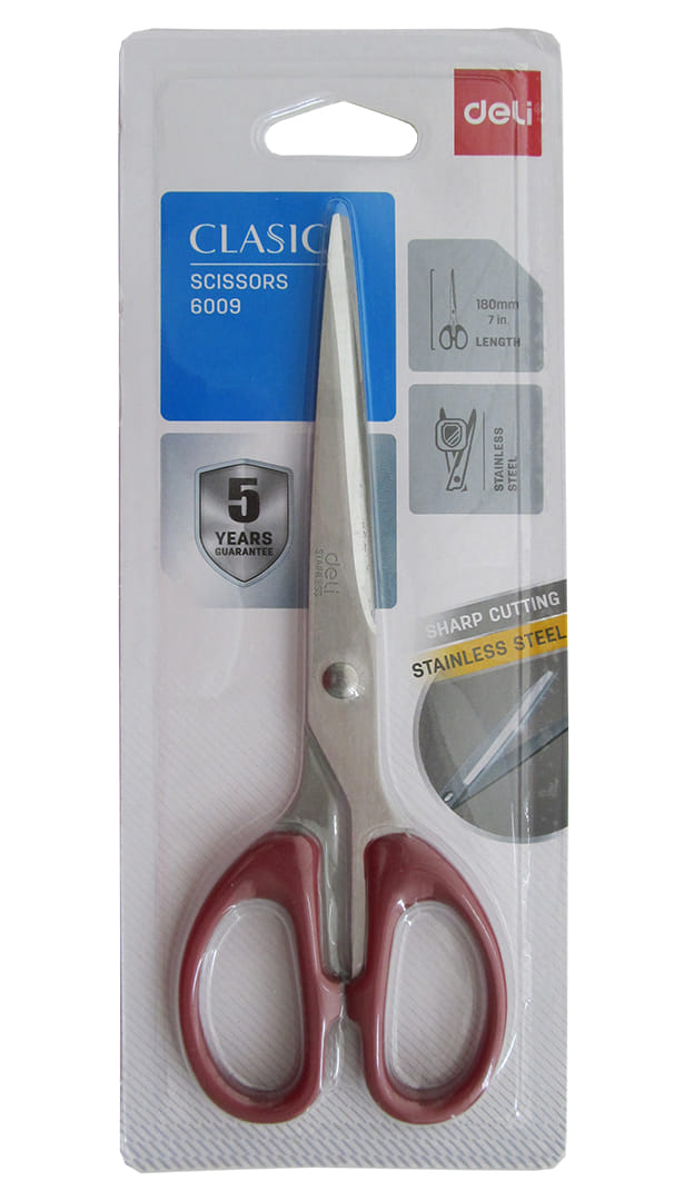 Ножницы 180 мм, Deli, арт 6009 DELI Цена с НДС за 1 штуку