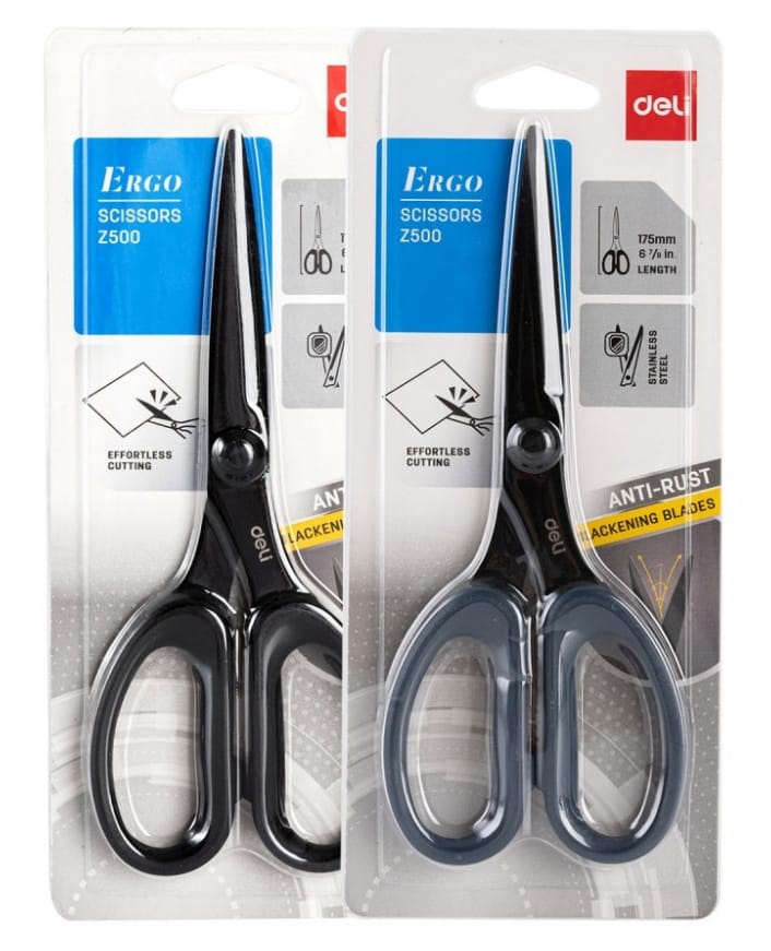 Ножницы 175 мм, ERGO, Deli Z500 DELI Цена с НДС за 1 штуку