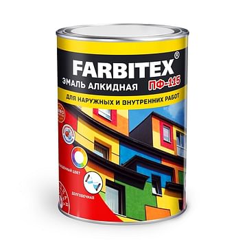 Эмаль алкидная ПФ-115 белый (1.8 кг) FARBITEX Цена с НДС