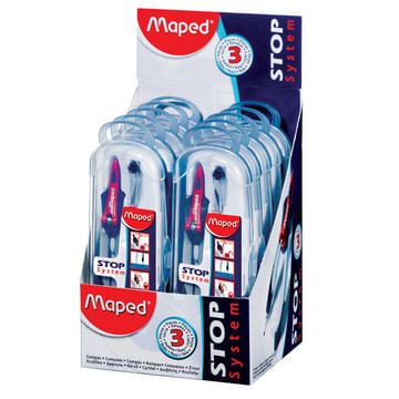 Готовальня 3 пред "Maped" "Stop System" ударопрочный пенал с европодвесо MAPED Цена с НДС за 1 штуку