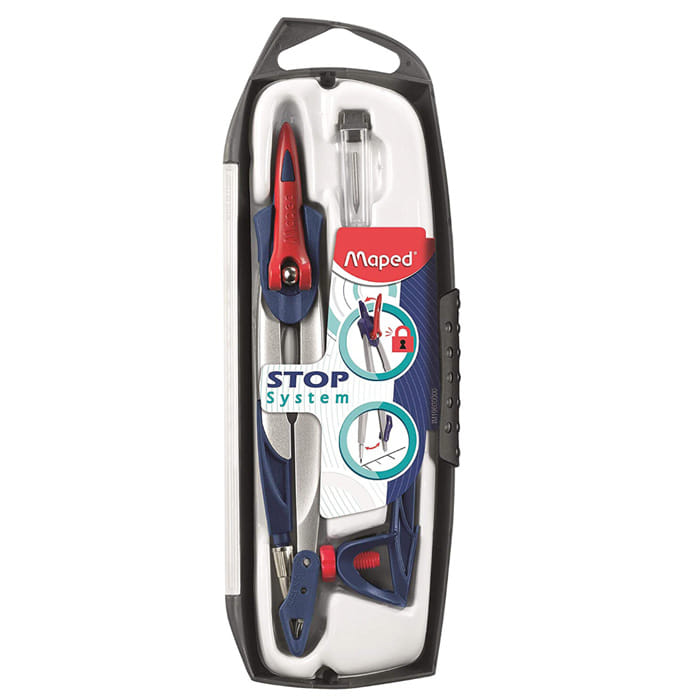 Готовальня 3 пред "Maped" "Stop System" ударопрочный пенал с европодвесо MAPED Цена с НДС за 1 штуку