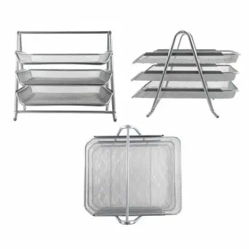 Лоток горизонтальный металлический для бумаг, 3 секции, BRAUBERG "Germanium", А4 (267х355х295 мм), серебристый, 231953 BRAUBERG Цена с НДС за 1 штуку