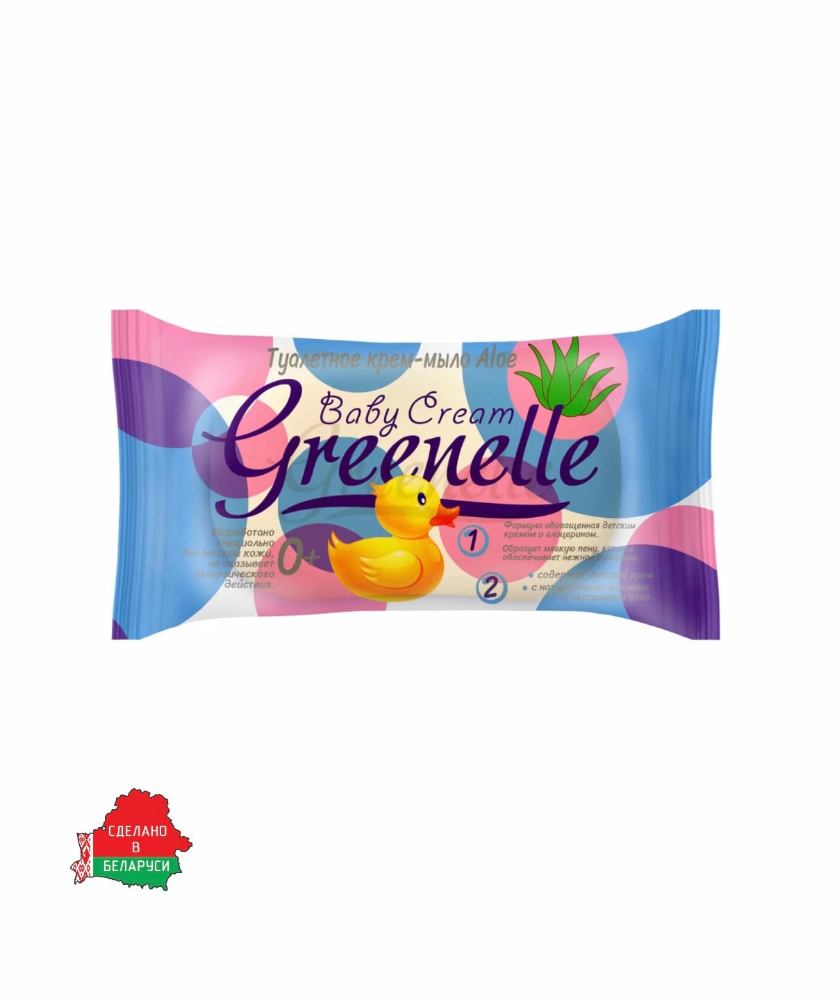 Крем-мыло туалетное твердое "Baby Cream" Aloe, марка "Детское", ном.масса 90 г, штрихкод 4810273007110 Гомельский жировой комбинат Цена с НДС за 1 штуку