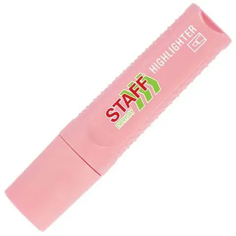 Текстовыделитель STAFF "EVERYDAY HL-707", ПАСТЕЛЬНЫЙ РОЗОВЫЙ, линия 1-5 мм, скошенный наконечник, 152545 STAFF Цена с НДС за 1 штуку