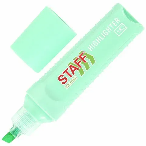 Текстовыделитель STAFF "EVERYDAY HL-707", БИРЮЗОВЫЙ, линия 1-5 мм, скошенный наконечник, 152546 STAFF Цена с НДС за 1 штуку