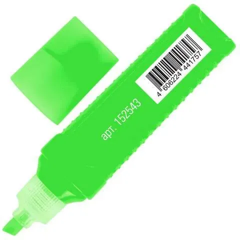 Текстовыделитель STAFF "EVERYDAY HL-707", ЗЕЛЕНЫЙ, линия 1-5 мм, скошенный наконечник, 152543 STAFF Цена с НДС за 1 штуку