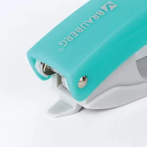 Степлер №10 BRAUBERG "Original", до 12 листов, с антистеплером, бирюзовый, 227765 BRAUBERG Цена с НДС за 1 штуку