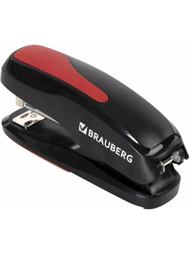 Степлер №24/6, 26/6 BRAUBERG "Extra", до 30 листов, черно-красный, 229085 BRAUBERG Цена с НДС за 1 штуку