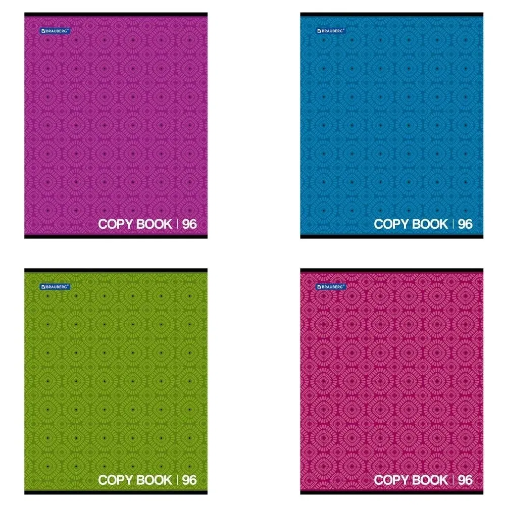 Тетрадь А5, 96 л., BRAUBERG, скоба, клетка, обложка картон, МОНОХРОМ 2, 402055 BRAUBERG Цена с НДС за 1 штуку