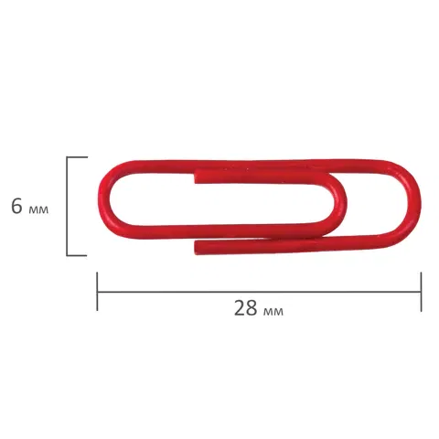 Скрепки 28 мм STAFF Manager, ЦВЕТНЫЕ, 100 шт., в картонной коробке, 226821 STAFF Цена с НДС за 1 упаковку