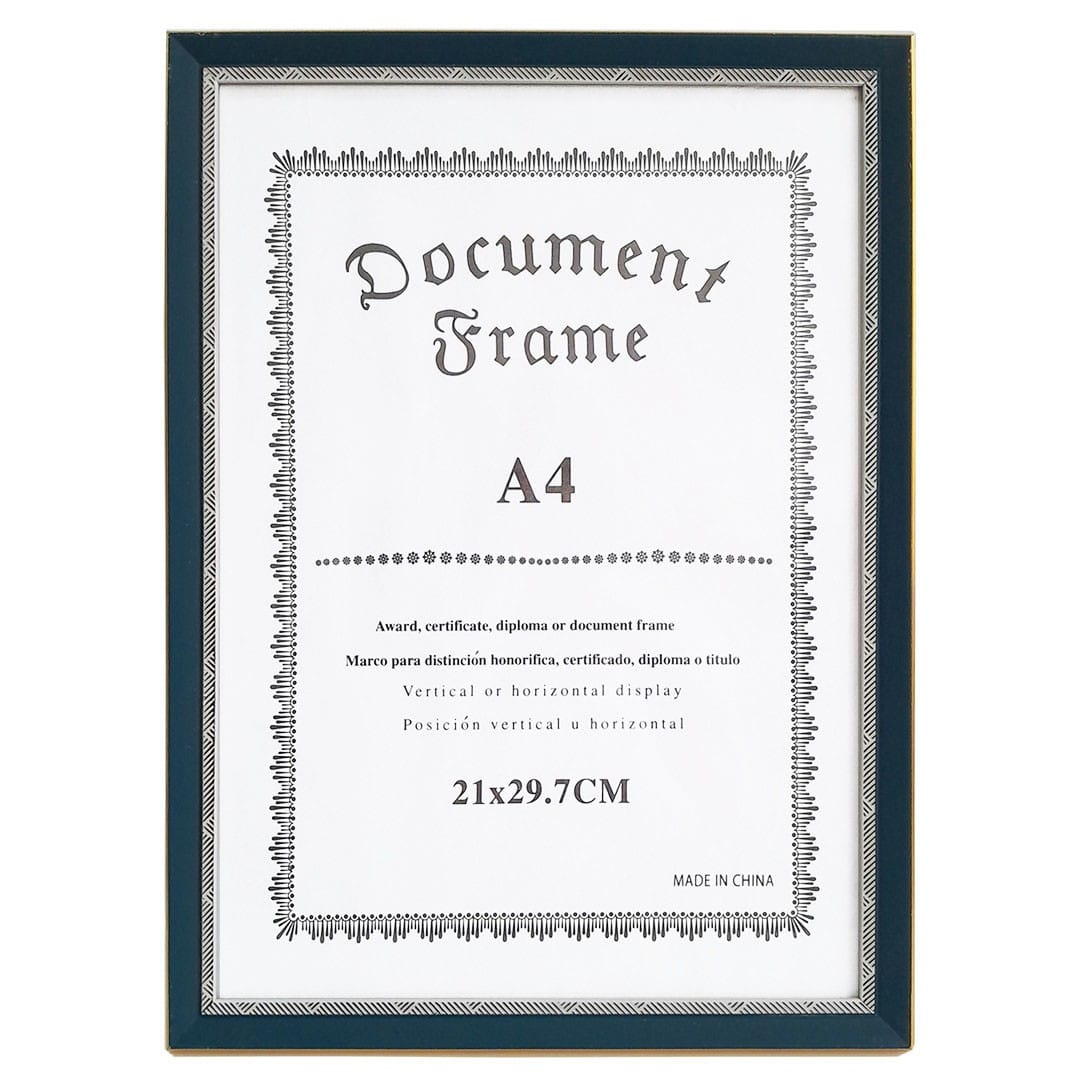 Рамка пластиковая со стеклом 21х29.7, синяя, GROSS DX828-1 Gross Цена с НДС за 1 штуку