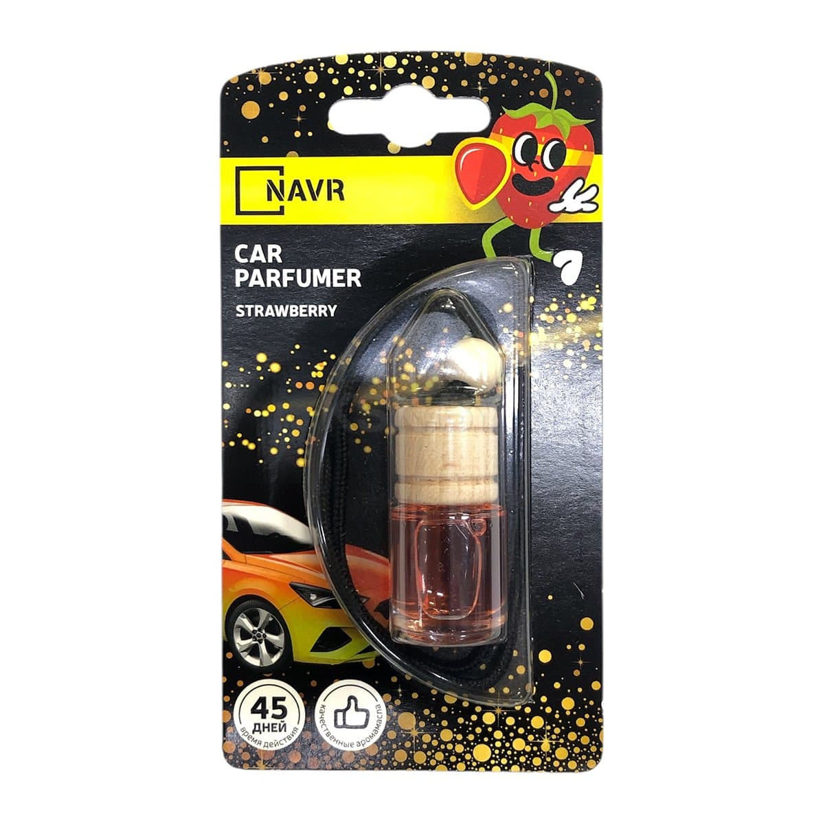 Освежитель воздуха в автомобиль 5 мл с деревянной пробкой NAVR Цена с НДС за 1 штуку