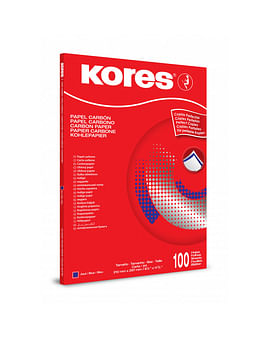 Копировальная бумага, синяя, 100 листов, "KORES 1200", Мексика KORES Цена с НДС за 1 штуку
