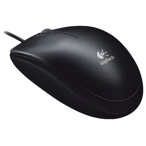Мышь проводная LOGITECH B100, USB, 2 кнопки + 1 колесо-кнопка, оптическая, черная LOGITECH Цена с НДС за 1 штуку