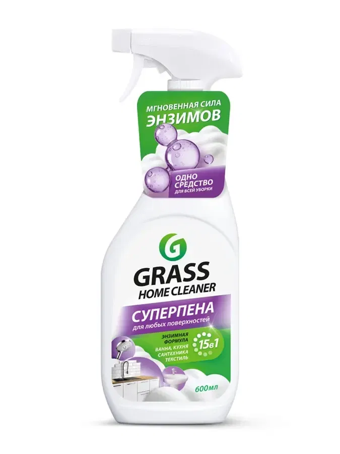 GRASS Многофункциональное универсальное чистящее средство с энзимами функциональное универсальное чистящее средство с энзимами Glass Grass "Home cleaner" (флакон 600 мл)