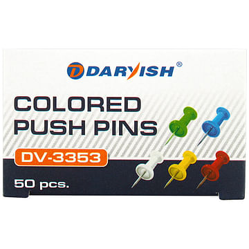 Кнопки-гвоздики 50шт. цветн. ассорти силовые "Darvish" Darvish Цена с НДС